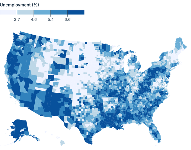 US choropleth map (canvas)